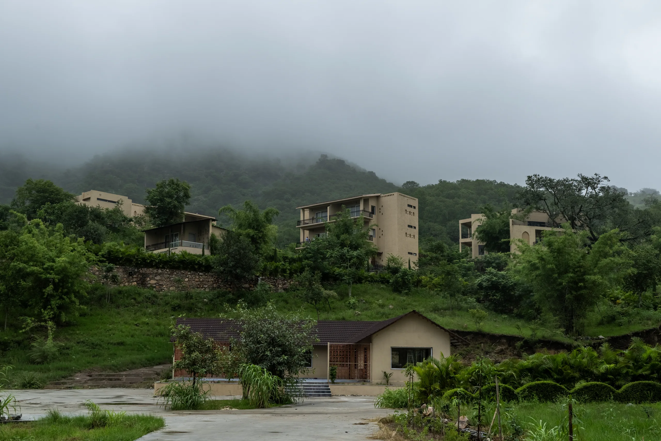 The Talhati under monsoon cloud in the Aravallis