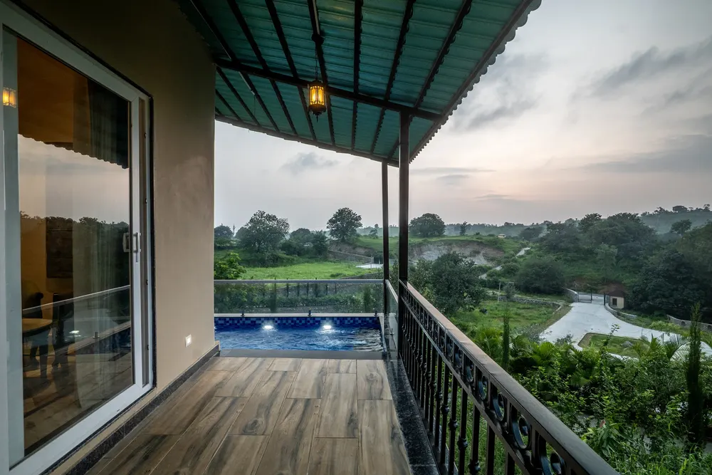 The pool deck